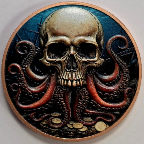 5oz copper kraken sunken - copper, &
