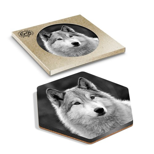 Hexagon coaster bw - -,