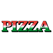 Pizza Text Sticker - Cafe