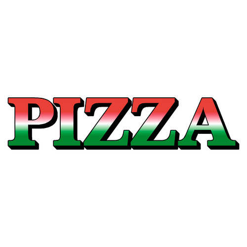 Pizza text sticker cafe - pizza,