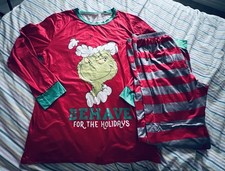 Mens Grinch Christmas Pjs 2XL