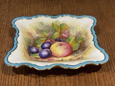 Aynsley Gold Orchard Fruit Sweet Dish Signed D Jones Bone China