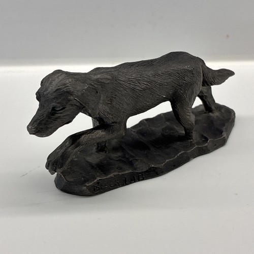 Vintage black labrador pewter - black,