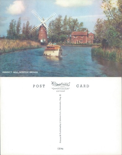 Windmill and boat hunsett - windmill,