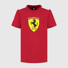 Scuderia Ferrari F1 PUMA Large Scudetto Shield Logo Kids T-Shirt 2025
