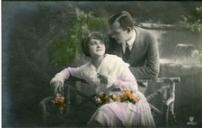 Romantic couple waterfall
