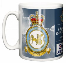 1 Squadron RAF Regiment Ceramic Mug, Crest Motto, Honington Base Royal Air Force