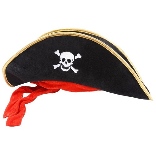 Black pirate hat - pirate, trim