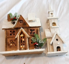 Light up Christmas wooden