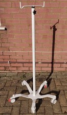 Mobile Freeway Medical Infusion Pump Drip Stand on Castors with Two IV Hooks