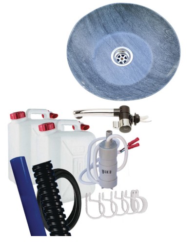 Small campervan sink plus tap - small,