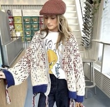 Zara multicolour knit fringing