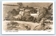 POSTCARD LEICESTERSHIRE MOUNTSORREL CHRIST CHURCH AERIAL VIEW BRAITHWAITE RPPC