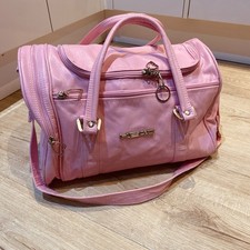 Vintage Head Holdall Bag Sport Gym Retro Barbiee Pink Faux Leather With Strap