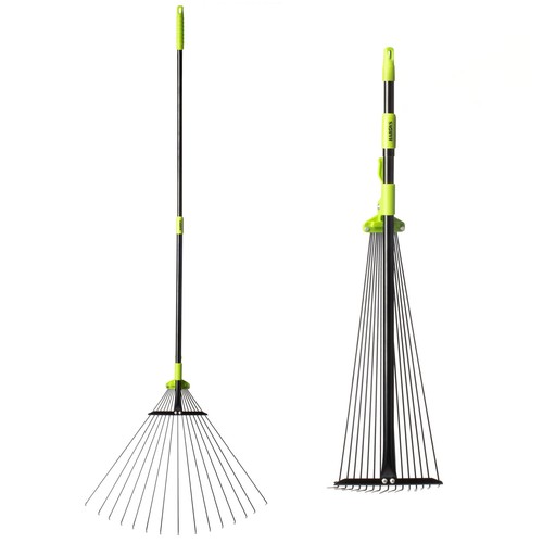 Adjustable metal garden rake - adjustable,