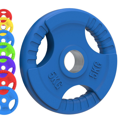 Olympic tri grip rubber weight - olympic,