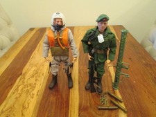 Vintage Action Man. 2 PHs Scramble Pilot, and Green Beret, With Accessories