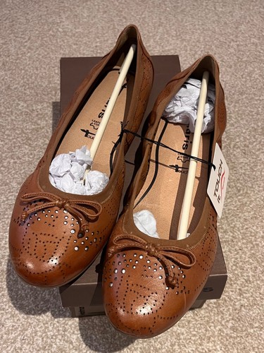 Tamaris leather ballerina - tamaris,