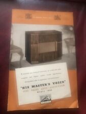 1950 Trustworthy HMV Radiogram The 1609 AC, 104 GBP Original Tech Booklet..