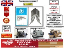 SINGER,MERROW&UNION SPECIAL UYX154GAS SIZE90-14/036 OVERLOCK INDST MCHN 5 NEEDLE