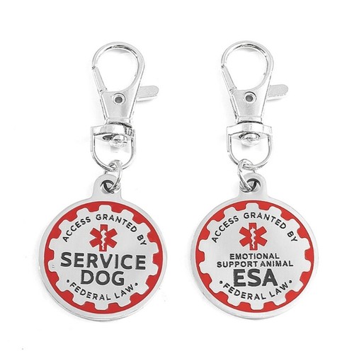 Two sided dog pendant keychain - two,