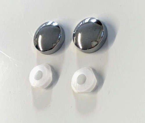 Chrome mirror screw cover caps - chrome,