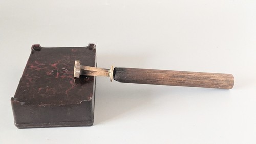 Antique brass bookbinding tool - antique,