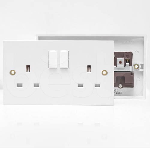 Amp white plastic switched - white,