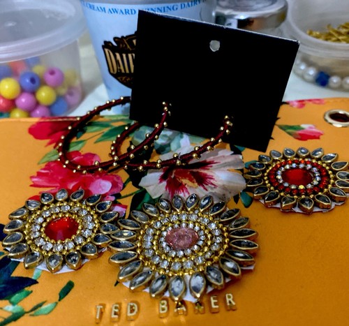 Maroon gold rhinestone - maroon, work