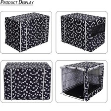 Geyecete large dog crate covers Fits 24inch-48inch Dog Crates- Cover only( Crate