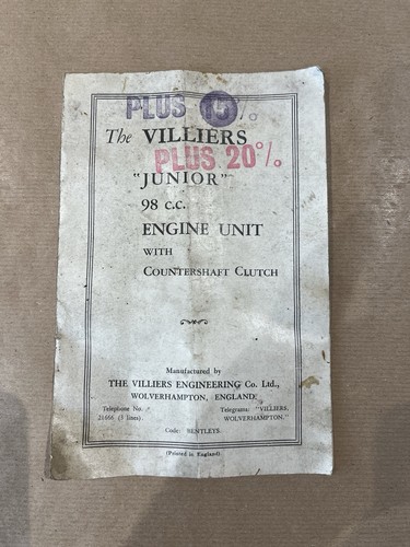 Villiers junior 98cc - villiers, parts