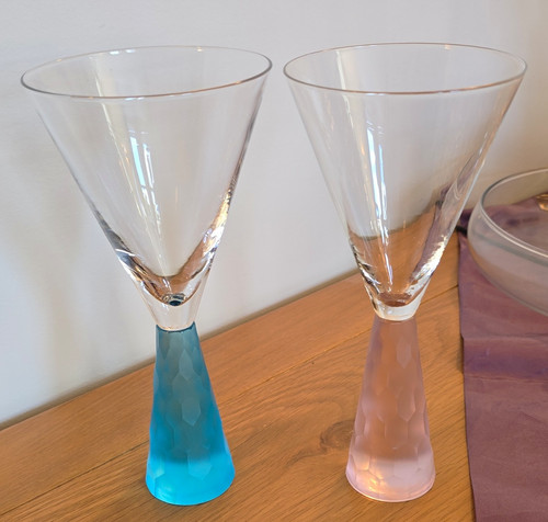 Pair vintage handblown - vintage,