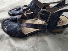 Soft leather navy patterned