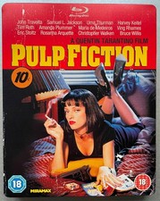 PULP FICTION - BLU-RAY STEELBOOK WITH FOUR PHOTO CARDS - LIKE NEW