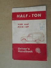 BMC  Half Ton Van & Pick Up Handbook Manual 1965 Vintage 