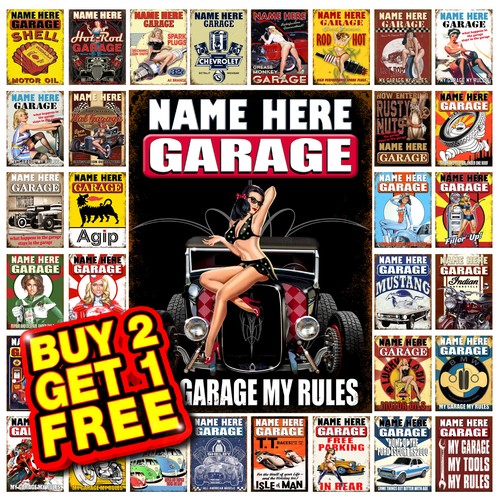 Garage metal sign - metal,