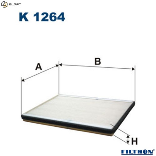 Filter cabin air 1264 - k, for