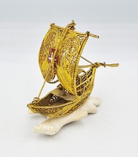 PORTUGUESE GILT METAL & ENAMEL