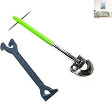 Durable 15/22mm Basin Wrench with Adjustable 11" Tap Spanner for Tight Spaces