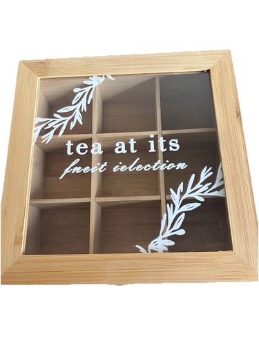Tea bag wooden display - display, box