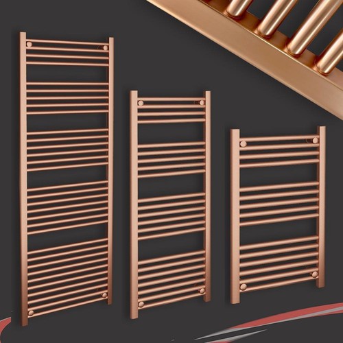 Brushed copper heated towel - copper,