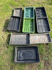 16 X Seed Trays  Plastic Tray Growing Plants Garden Greenhouse Seeds VARIOUS