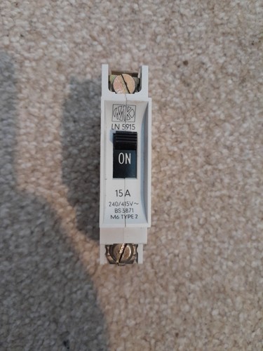 15a amp type m6 mcb - mk,