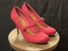 Ladies Pink  Mary Jane Heeled