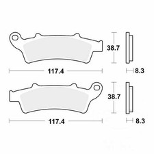 TRW Brake Pads Standard MCB726 Fits Peugeot Looxor 125 2003-2006