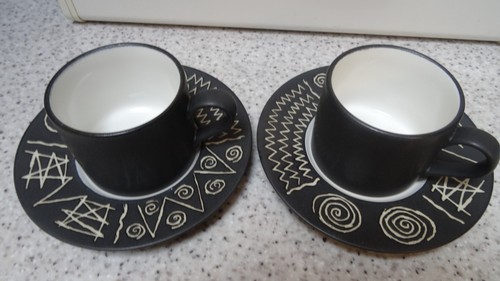 Habitat scraffito tea cups - scraffito,