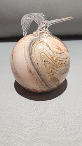 Vintage handblown glass apple - handblown,