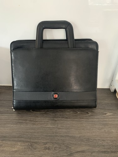 Wenger black leather zippered - wenger,