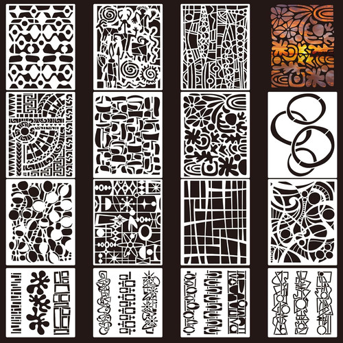 Pcs geometric stencils - 15,