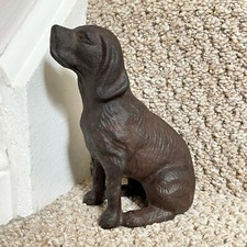 Iron Dog Doorstop Black Animal